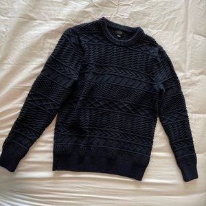 J. Crew cable-knit crew neck sweater